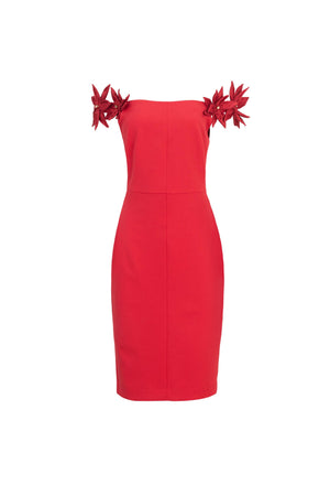 Eleanor 3D Floral Vestido 526027 NAR/ROJ - Reina Diaz