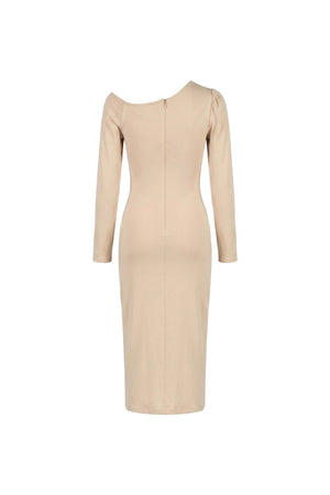 Elena Asymmetric Ruched Midi Vestido 526255 ALM - Reina Diaz