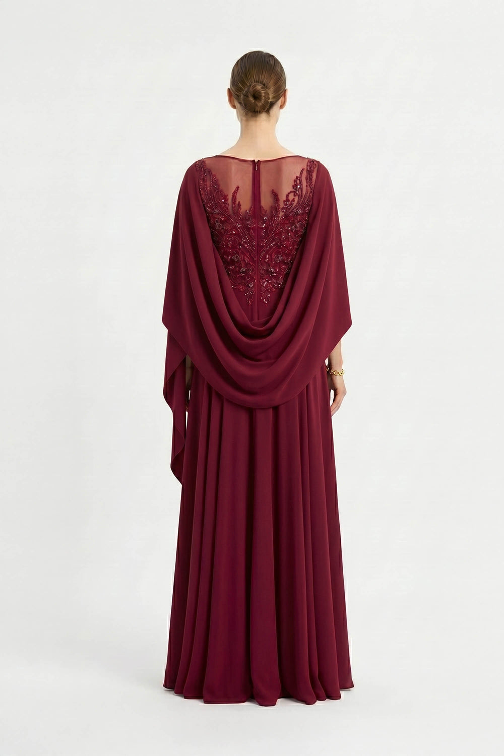 Elena Bateau Capelet Vestido Fiesta - Reina Diaz