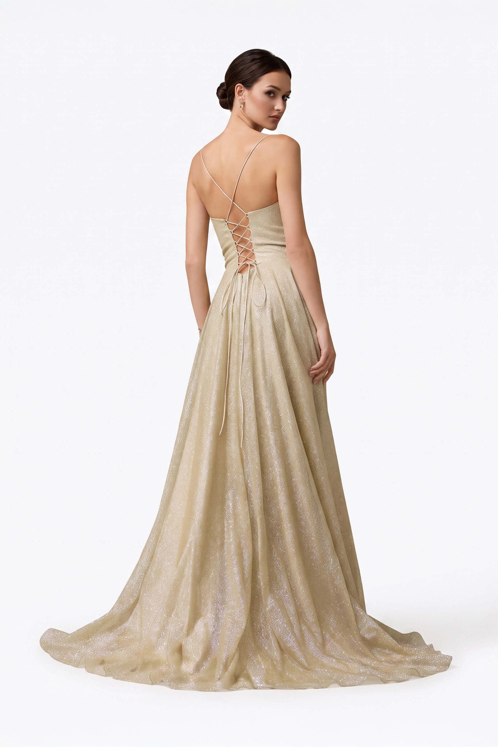 Elena Corset Lace-Up Maxi Vestido 421460 CHA - Reina Diaz