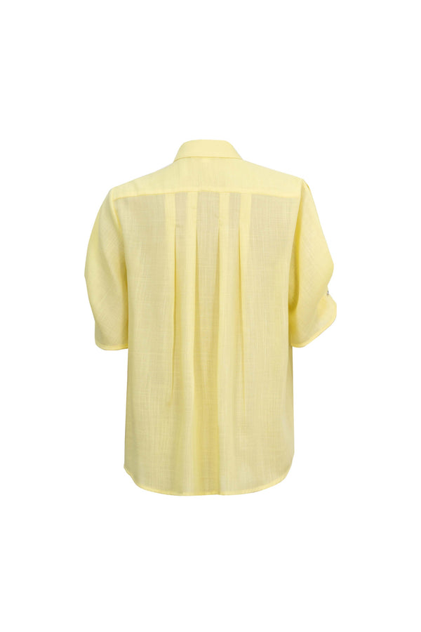 Elena Inverted-Pleat Sleeveless Blusa 554321 - Reina Diaz