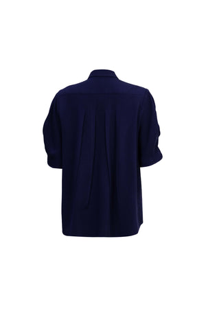 Elena Inverted-Pleat Sleeveless Blusa 554321 - Reina Diaz