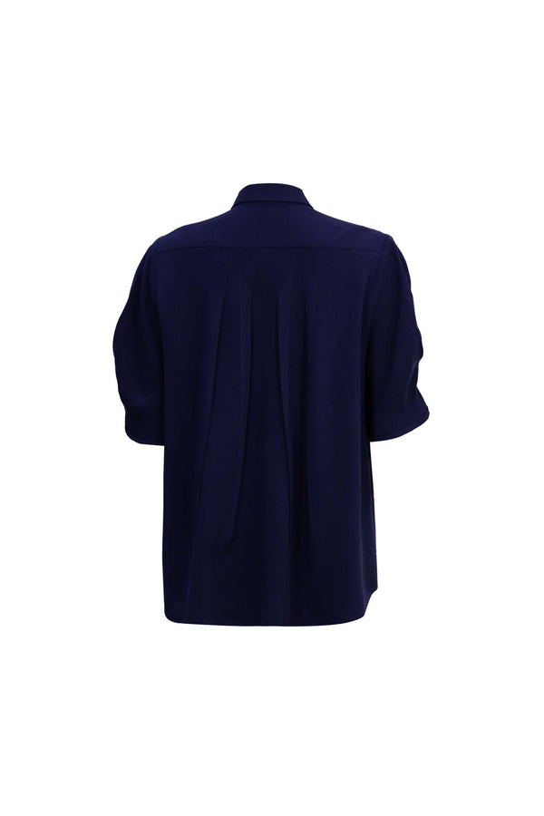Elena Inverted-Pleat Sleeveless Blusa 554321 - Reina Diaz
