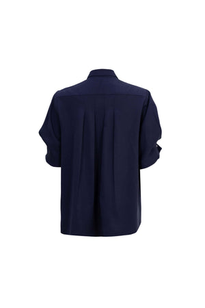 Elena Inverted-Pleat Sleeveless Blusa 554321 B - Reina Diaz