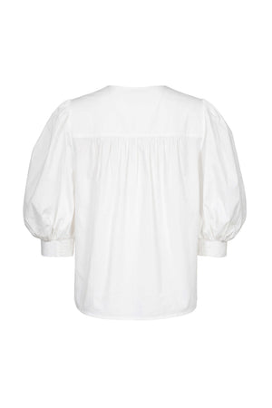 Elena Rosette Puff-Sleeve Blusa 554319 HUE - Reina Diaz