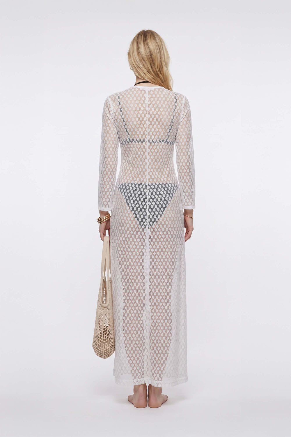 Elena Tie Front Maxi Salida Baño 570062 WHI - Reina Diaz
