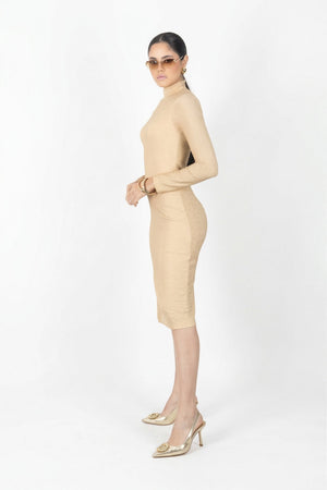 Eliza Turtleneck Midi Vestido - Reina Diaz