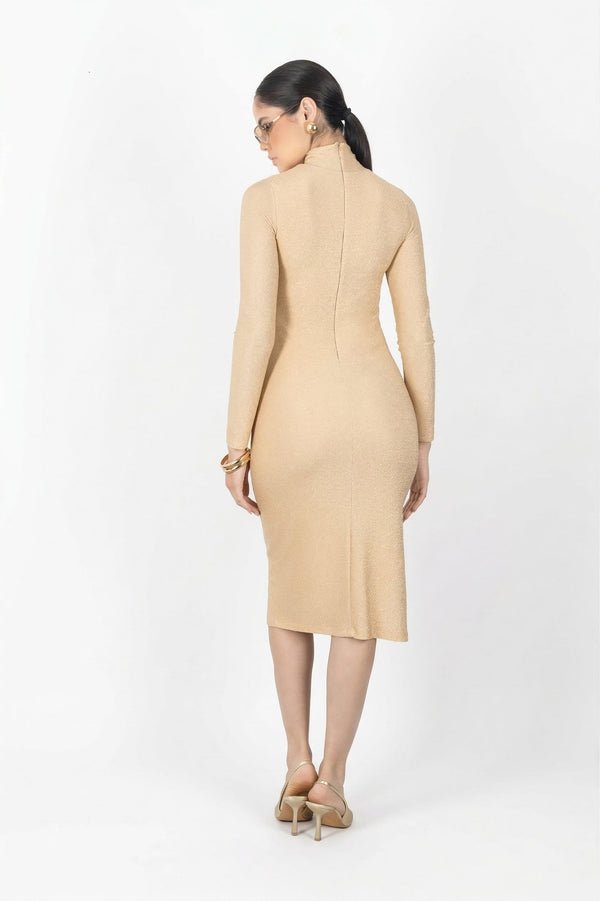 Eliza Turtleneck Midi Vestido - Reina Diaz