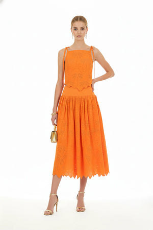 Ella Tropical Eyelet Top - Reina Diaz