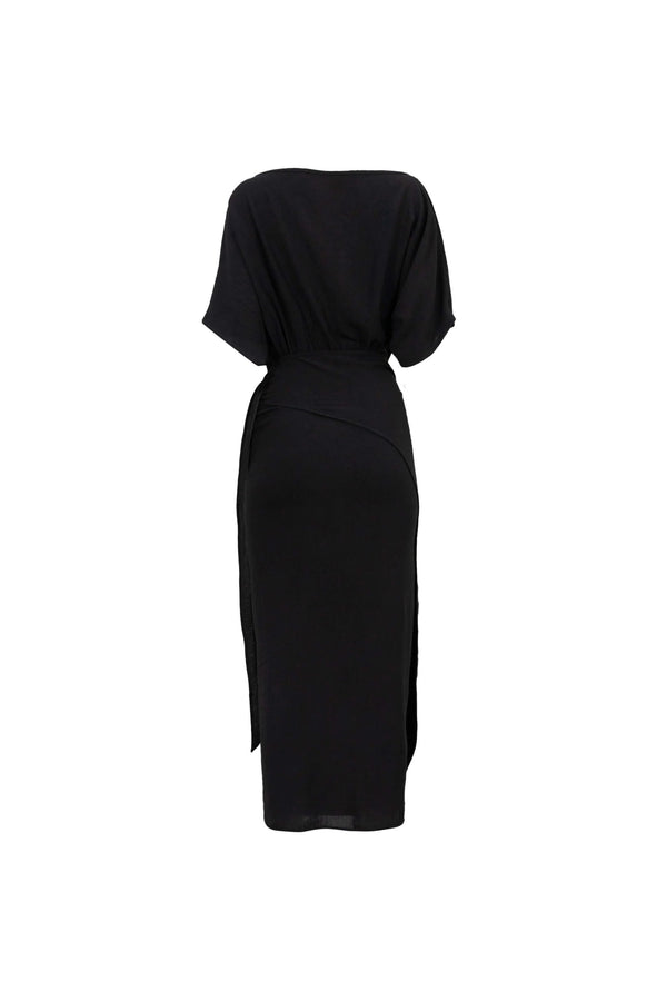 Elle Tie Midi Vestido - Reina Diaz