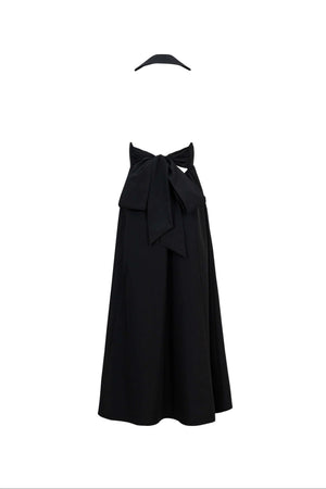 Estefanía Halter Lapel Maxi Vestido - Reina Diaz