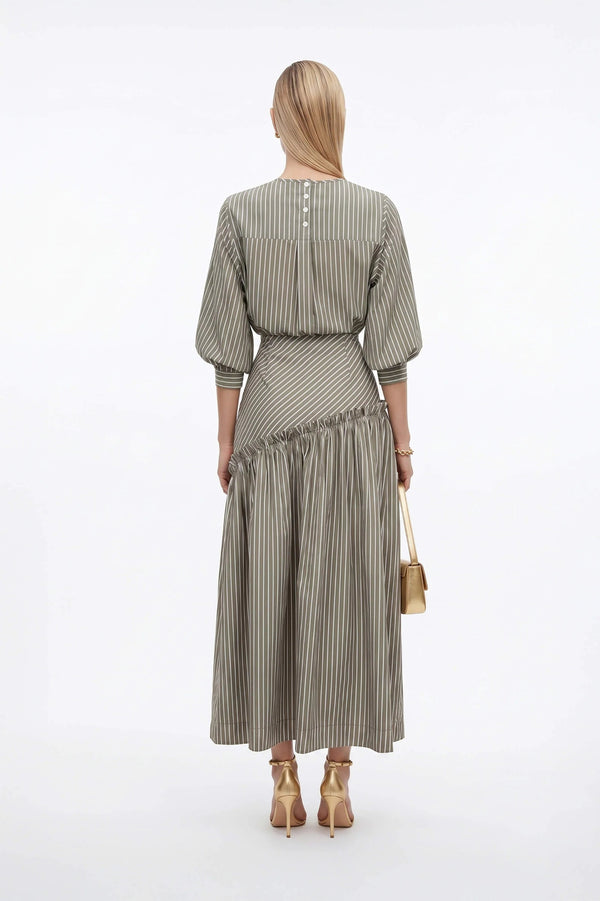 Estocolmo Asymmetric Layered Tech Midi Skirt - Reina Diaz