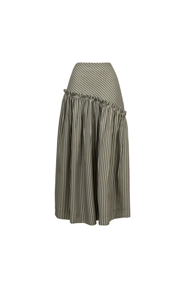 Estocolmo Asymmetric Layered Tech Midi Skirt - Reina Diaz