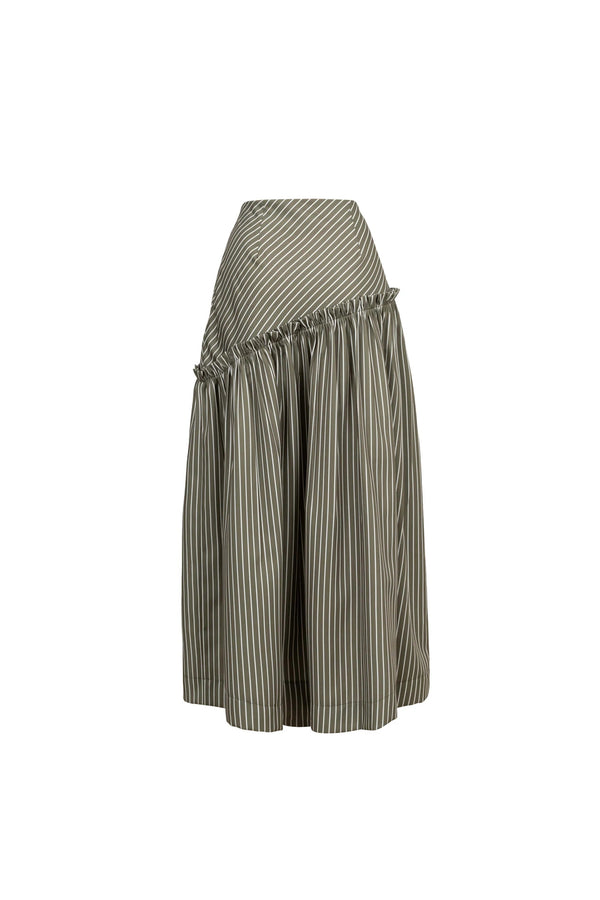 Estocolmo Asymmetric Layered Tech Midi Skirt - Reina Diaz