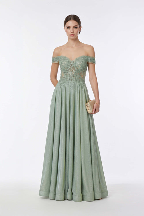 Eugenie Off-the-Shoulder Vestido - Reina Diaz