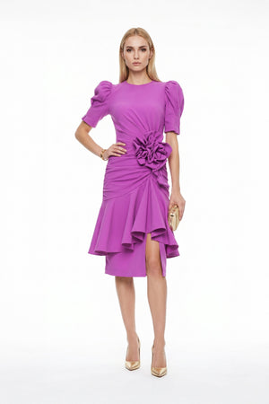 Evelynn 3D Rosette Vestido - Reina Diaz