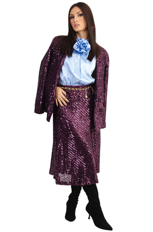Chiara Sequin Midi Falda