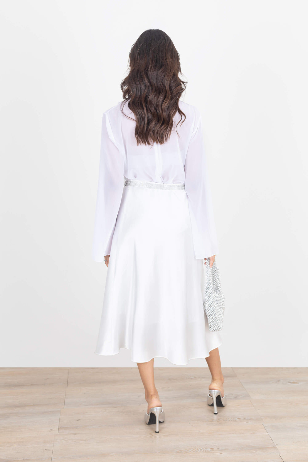 Siena Satin Midi Falda