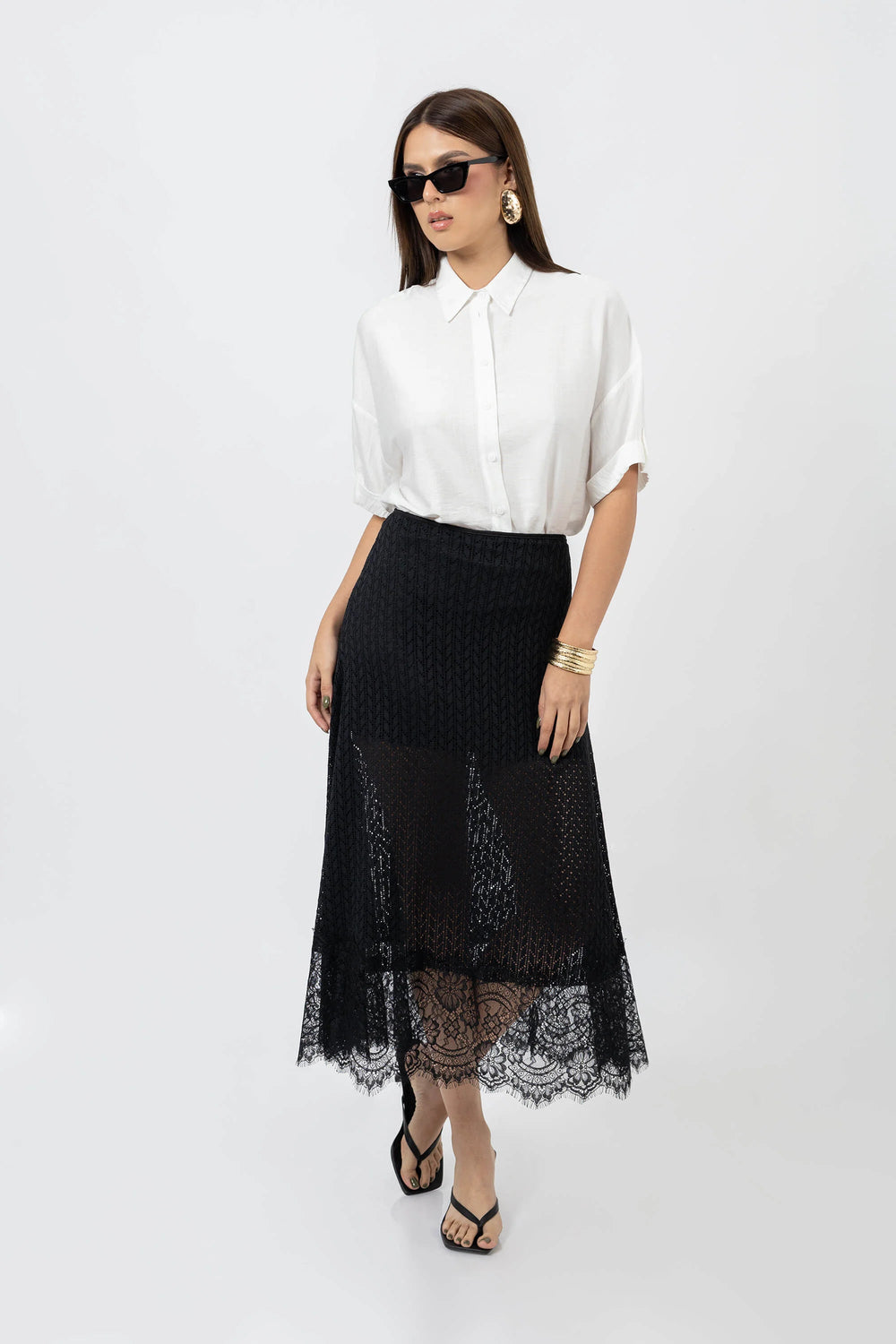 Falda - 740877 - NEG - Reina Diaz