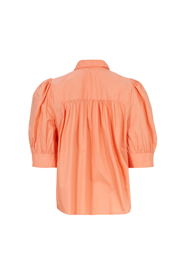 Federica Bow-Neck Gathered-Back Blusa 752943 - Reina Diaz