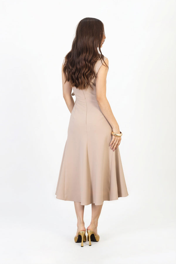 Felicity Knotted Midi Vestido - Reina Diaz