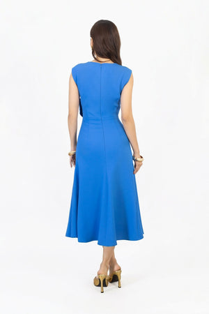 Felicity Knotted Midi Vestido - Reina Diaz