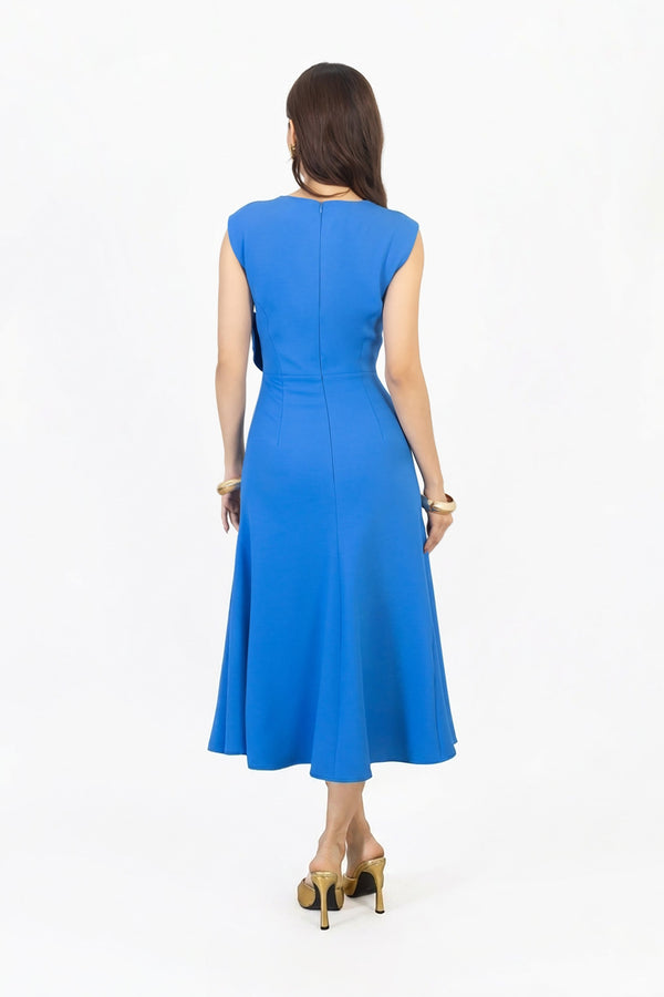 Felicity Knotted Midi Vestido - Reina Diaz