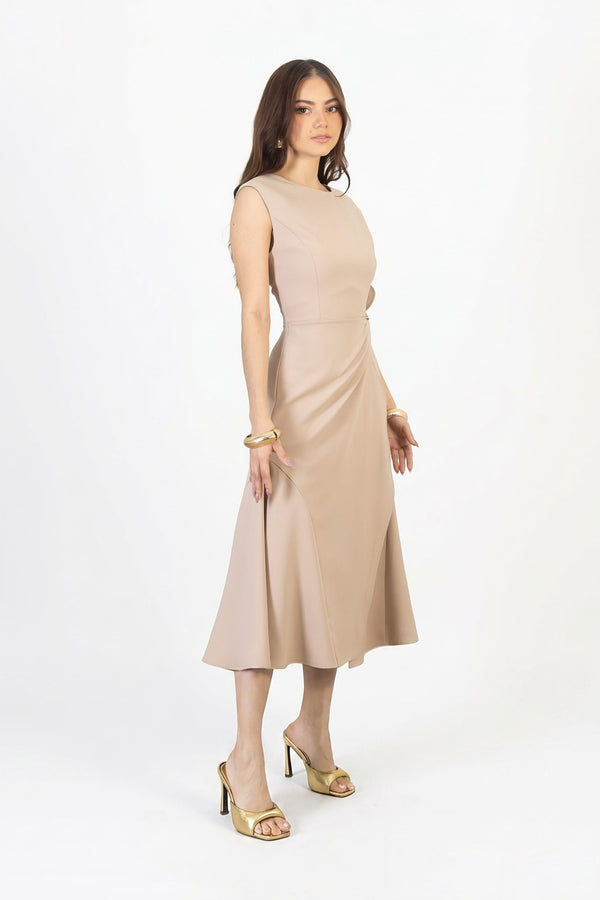 Felicity Knotted Midi Vestido - Reina Diaz