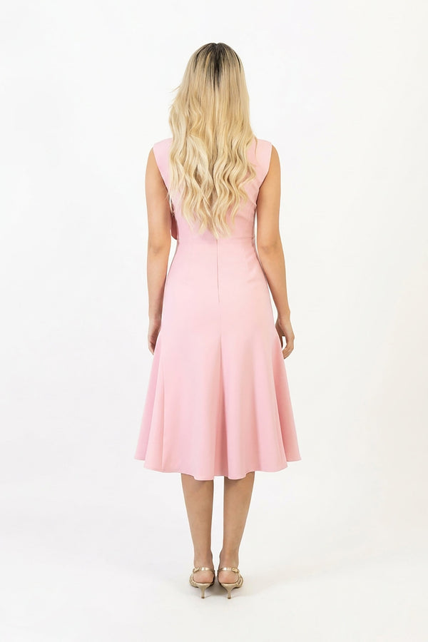Felicity Knotted Midi Vestido - Reina Diaz
