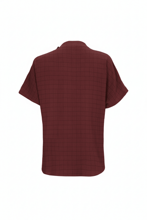 Fernanda Grid Print Blusa - Reina Diaz