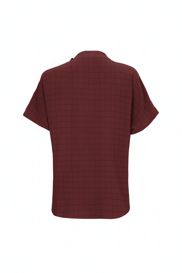 Fernanda Grid Print Blusa - Reina Diaz