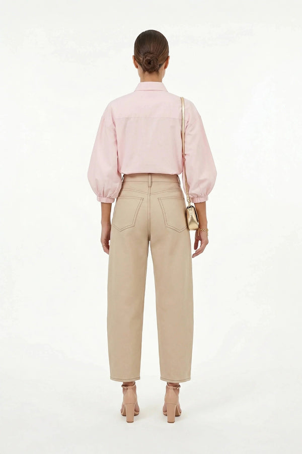 Flavia Puff Sleeve Button - Down Blusa - Reina Diaz