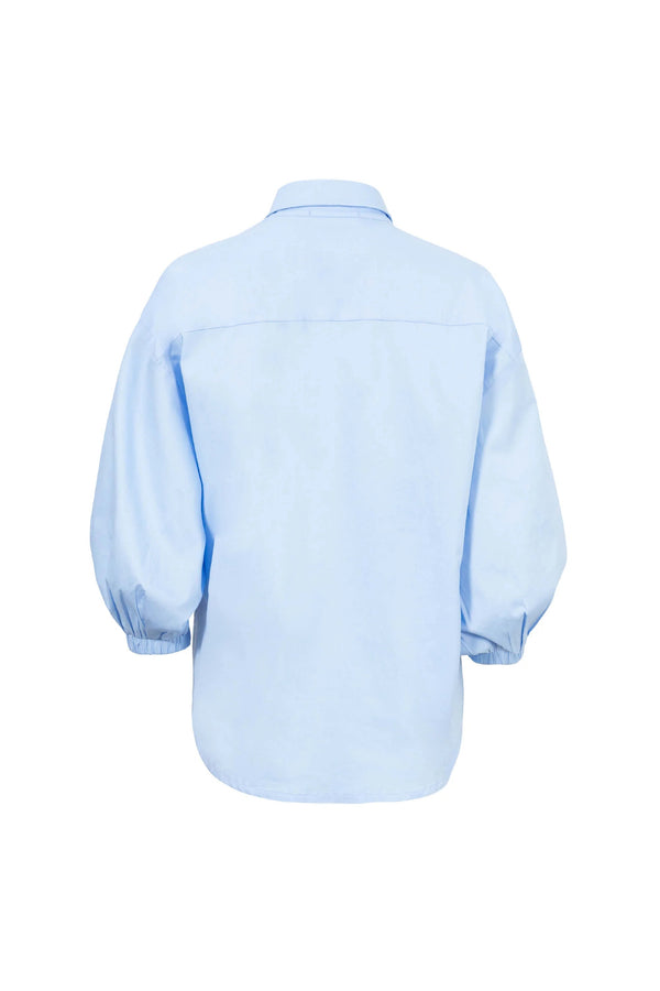 Flavia Puff Sleeve Button - Down Blusa - Reina Diaz