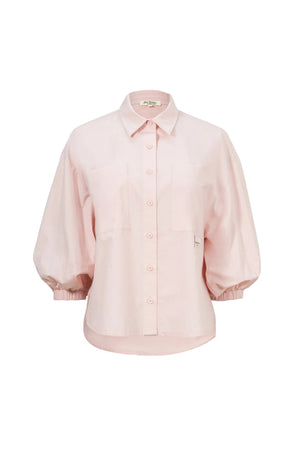 Flavia Puff Sleeve Button - Down Blusa - Reina Diaz