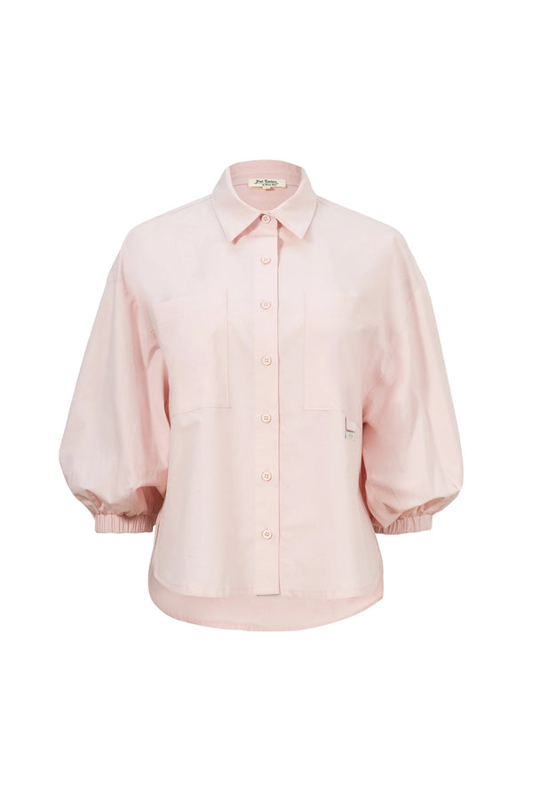 Flavia Puff Sleeve Button - Down Blusa - Reina Diaz