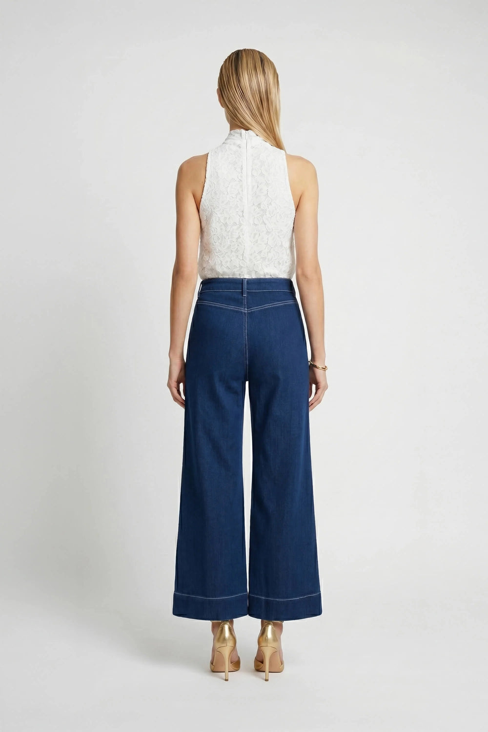 Florencia Sculptural Side - Tie Cotton Blusa - Reina Diaz