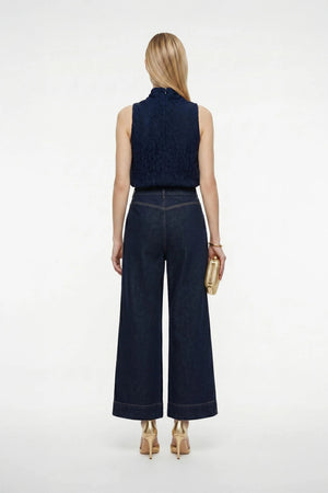 Florencia Sculptural Side - Tie Cotton Blusa - Reina Diaz