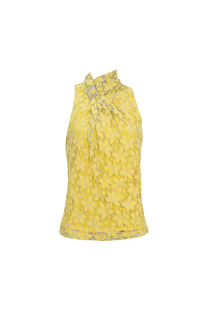 Florencia Sculptural Side - Tie Cotton Blusa - Reina Diaz