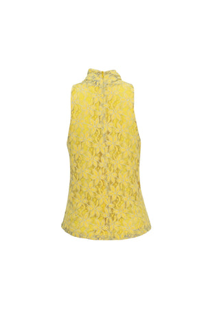Florencia Sculptural Side - Tie Cotton Blusa - Reina Diaz