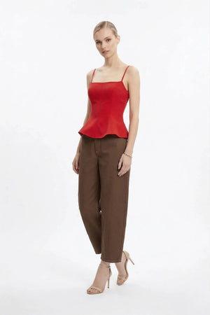 Gabriela Straight - Leg High - Waist Pantalón - Reina Diaz