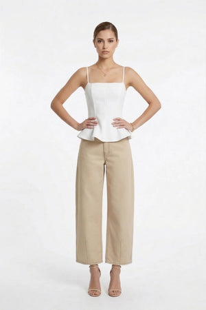 Gabriela Straight - Leg High - Waist Pantalón - Reina Diaz