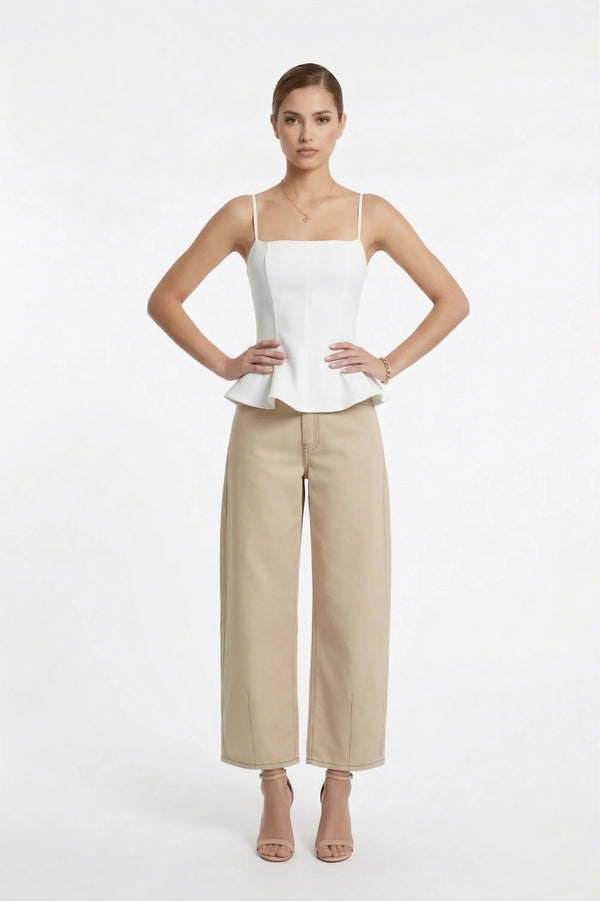 Gabriela Straight - Leg High - Waist Pantalón - Reina Diaz