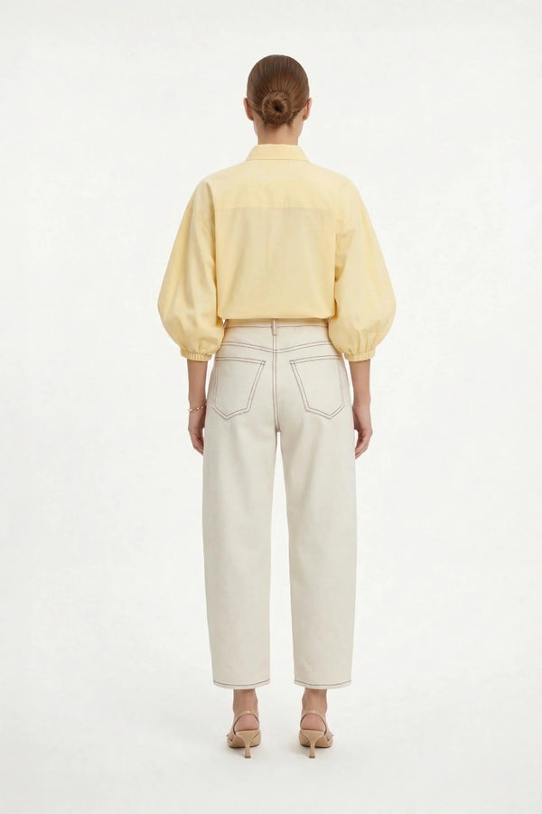 Gabriela Straight - Leg High - Waist Pantalón - Reina Diaz