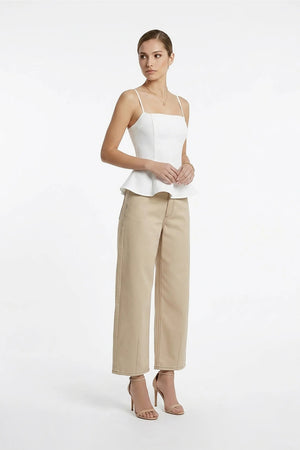 Gabriela Straight - Leg High - Waist Pantalón - Reina Diaz