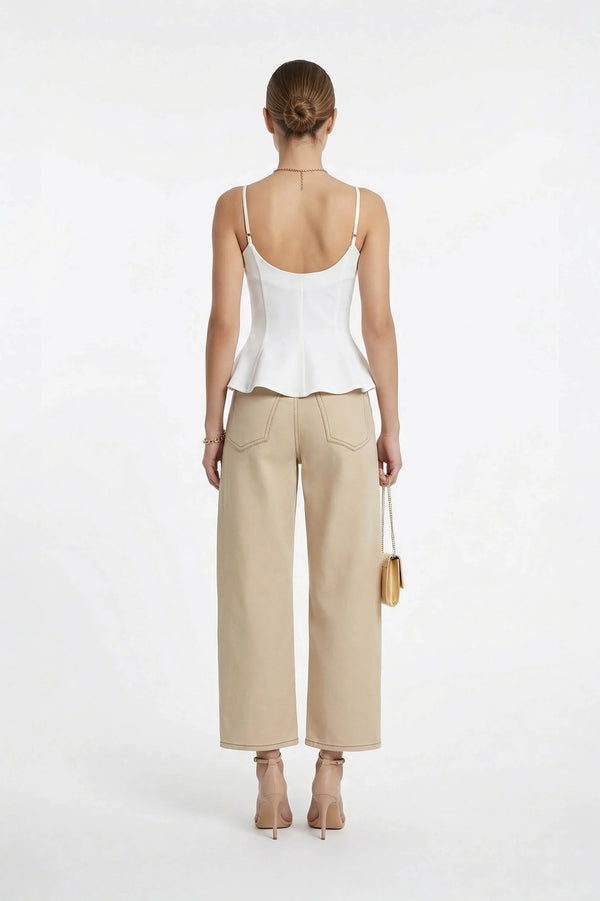 Gabriela Straight - Leg High - Waist Pantalón - Reina Diaz