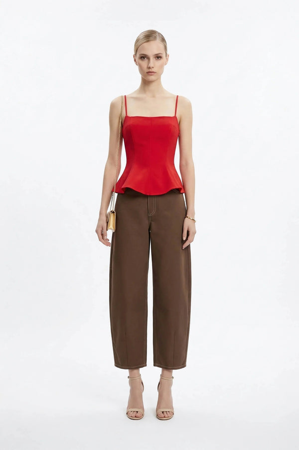 Gabriela Straight - Leg High - Waist Pantalón - Reina Diaz