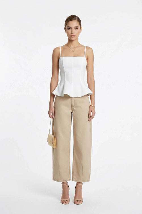 Gabriela Straight - Leg High - Waist Pantalón - Reina Diaz