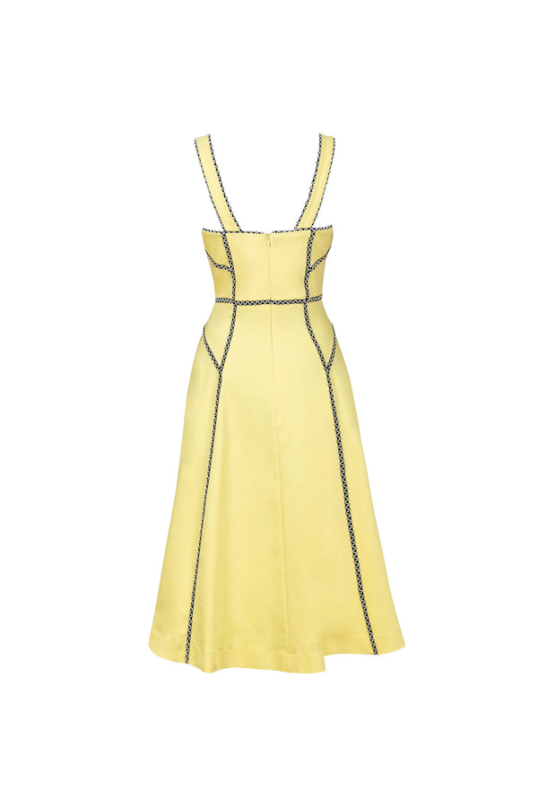 Gala Contrast Stitch Midi Dress 526285 - Reina Diaz