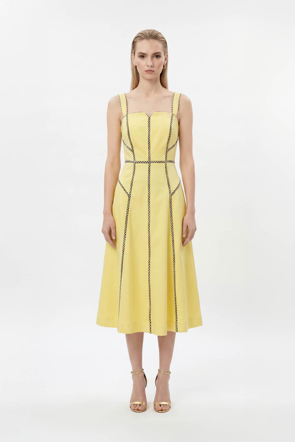 Gala Contrast Stitch Midi Dress 526285 - Reina Diaz