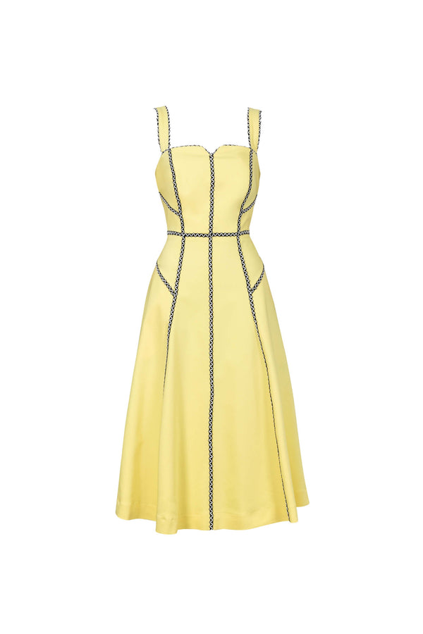 Gala Contrast Stitch Midi Dress 526285 - Reina Diaz